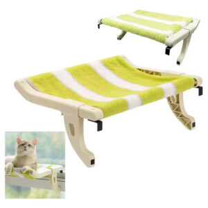Cama Suspensa Gato Pet Janela Caminha Luxo Vista Panoramica Verde