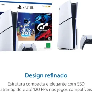 Console PlayStation 5 Slim 1TB com Leitor de Disco + Astro Bot e Gran Turismo 7