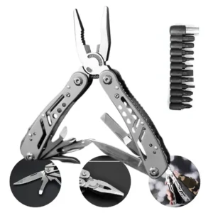 Multiferramenta 25 em 1 Aço Inox com Bolsa e Bits