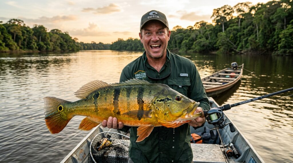Pesca de Tucunare no Rio Amazonas